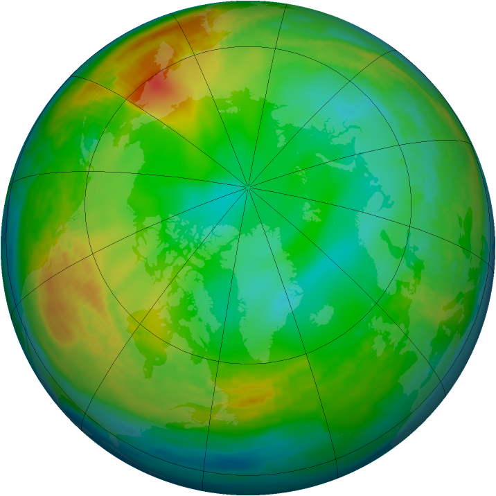 Arctic ozone map for 20 December 1983